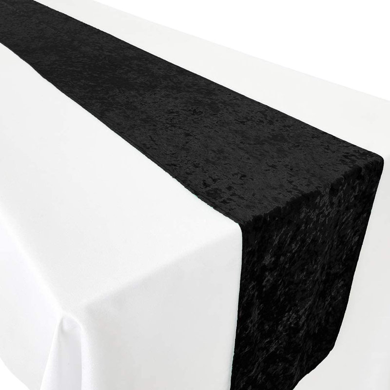 Thurstone Solid Color Rectangular Table Runner, 108" x 12", Gray