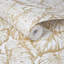 Floral Metallic Wallpaper Roll-835045964