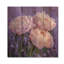 Pivoines dans le jardin de lavande IV - Décoration murale en bois de pivoines - sur bois de pin naturel-149424232