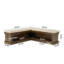 Banc de coin en L pour chaussures avec coussin