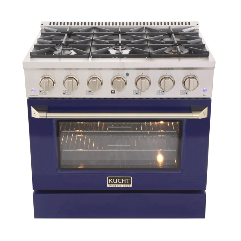 36" 5.2 Cu. Ft. Freestanding Gas, Blue, Natural Gas