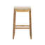 Tabouret de comptoir et de bar en bois massif sans dossier avec siège rembourré Bartonville-866721036-875261410
