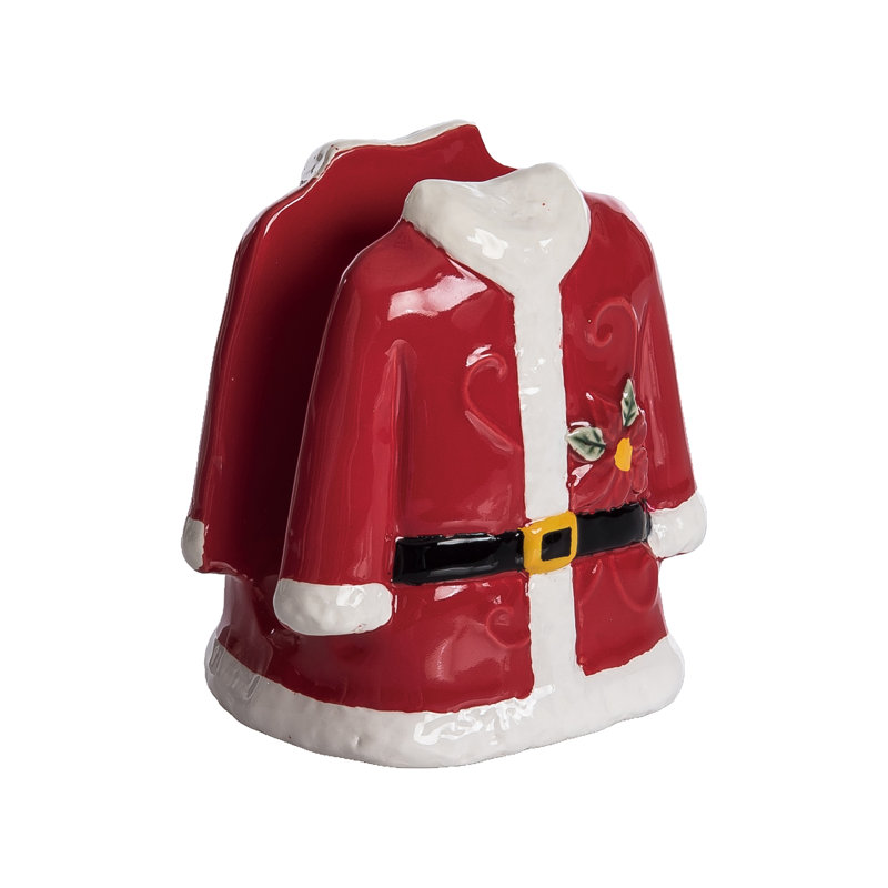 Porte-serviette en céramique Père Noël - Décoration de cuisine festive pour Noël