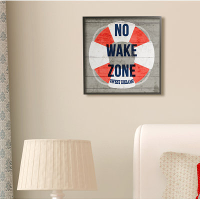 «No Wake Zone Life Raft» par Daphne Polselli, reproduction d'art textuel sur toile