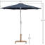 Parasol de patio en tissu / aluminium avec base Chavelle