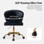 Petillo Swivel Velvet Office Task Chair with Adjustable Height and Padded Cushion-731304327