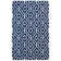 Tapis bleu foncé / ivoire en laine touffeté à la main Carolene