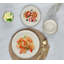 Ensemble de 12 assiettes et bols 12 pièces, ensembles de vaisselle en grès pour 4 personnes, vaisselle réactive en émail, lavable au micro-ondes et au lave-vaisselle - Beige sable