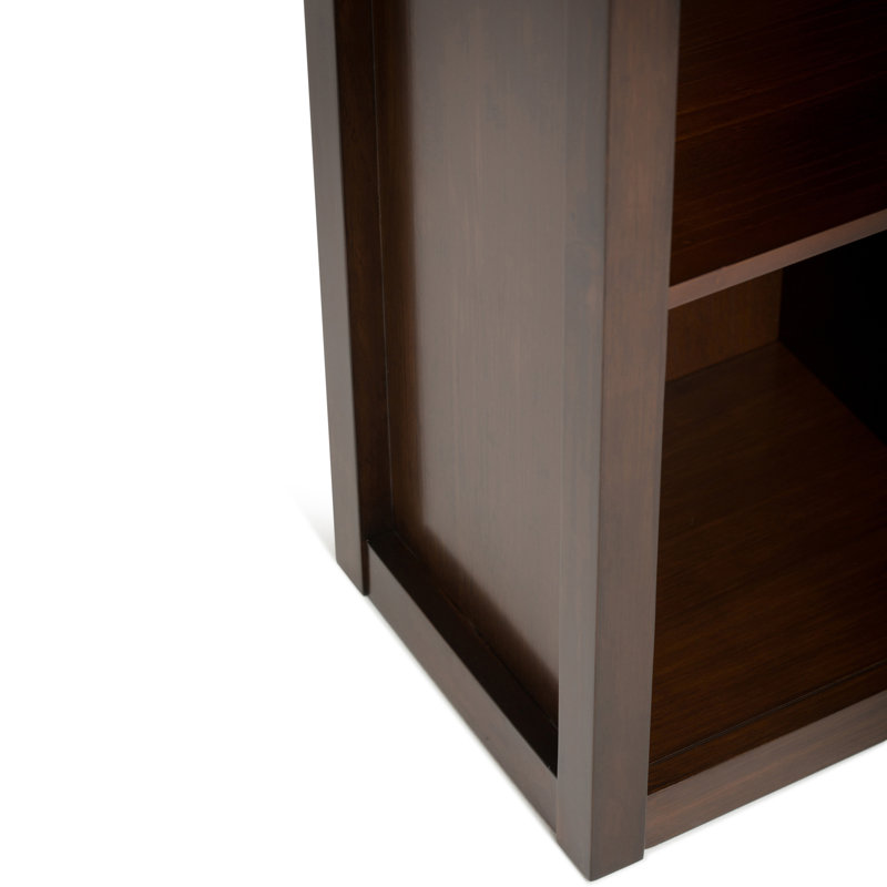 Artisan 45"H Solid Wood Transitional 9-Cube Bookcase with Fixed Shelves and Tapered Legs, Russet Brown