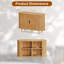 Buffet 47 po, buffet avec rangement, console avec porte coulissante et tablette réglable, buffet à bord courbé pour le salon, cuisine (naturel)-2037651675