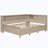3 Drawer Storage Wood Bed With Shelves