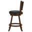 Chaise de comptoir pivotante rembourrée Jackman Châtaignier-43741412