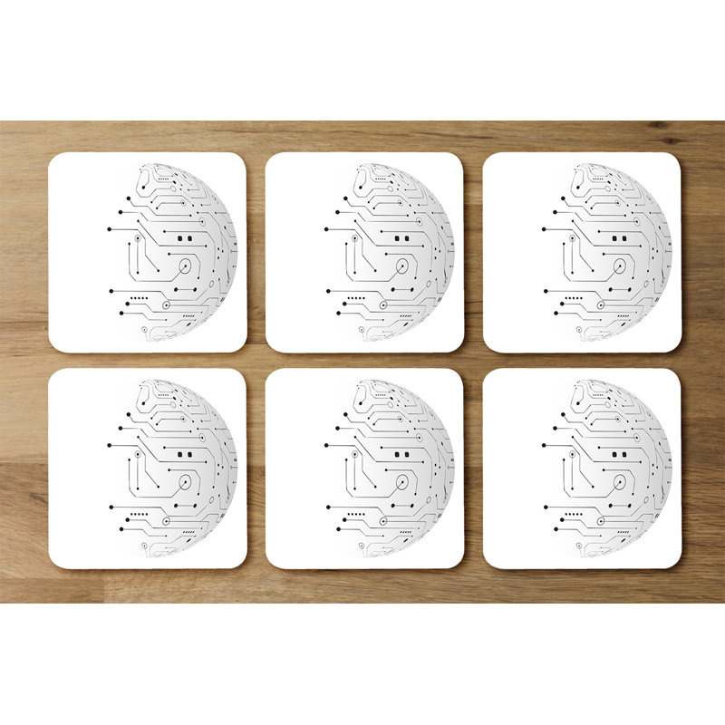 Square 6 Piece Coaster Set