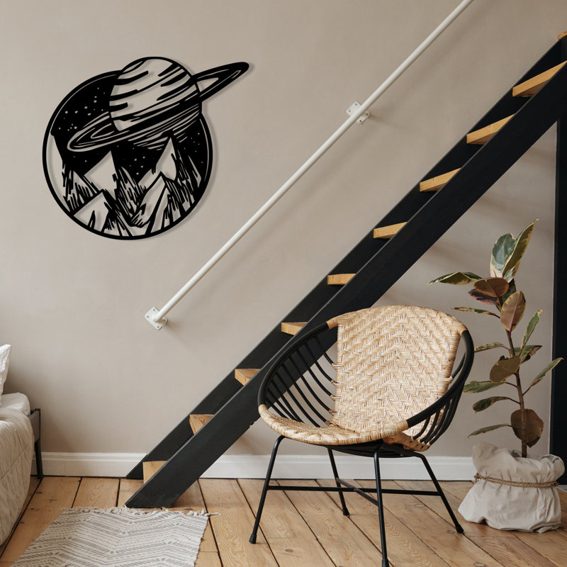 Stylish Black Decorative Metal Wall Accessory, 22.0 x 19.7 inches | 100% Metal Construction, Thickness: 0.05 inches | Perfect for Home Decor, Modern Aesthetic, and Unique Wall Art Accent