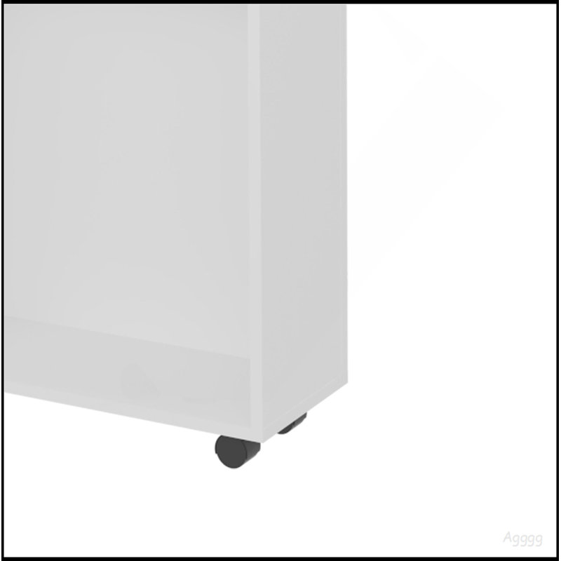 White Rolling Storage Cart With Versatile Compact Design