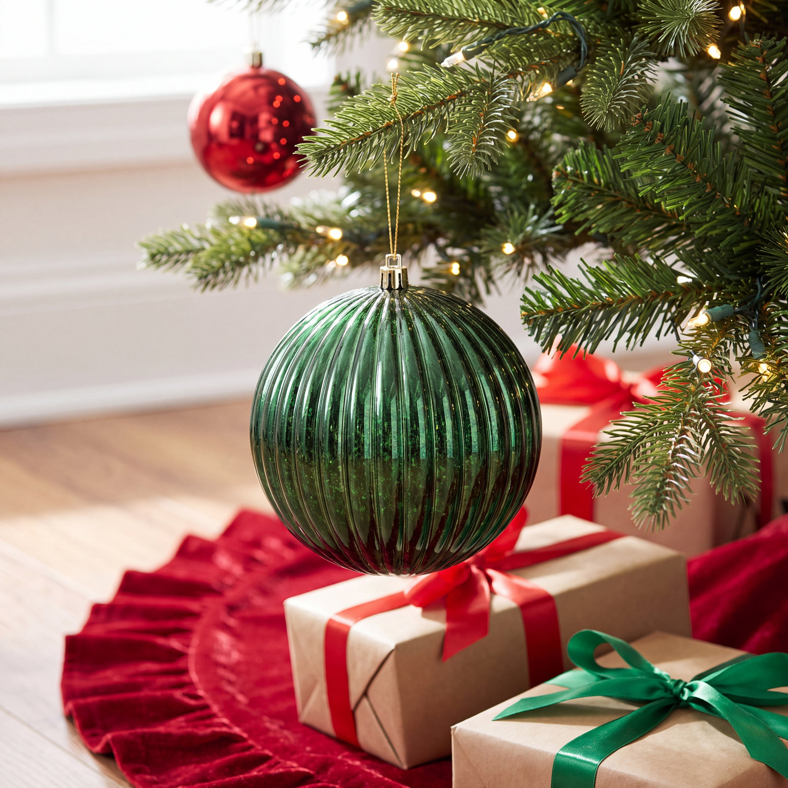 6" Shatterproof Bauble, Midnight Green