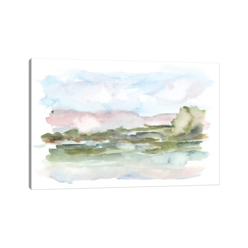 Reproduction d’art « Mountain Watercolor VI » par Ethan Harper, Pas de tapis, Toile tendue, H 8 po x l 12 po x P 0,75 po