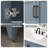 Free Standing Single Bathroom Vanity with Quartz Top-1989474902