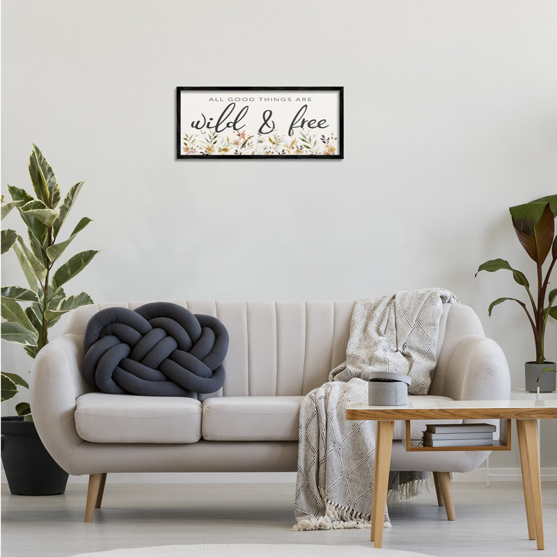 Giclée sauvage et libre par Marla Rae, Giclée encadrée noir minuit, H 10 po x l 24 po