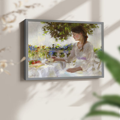 Garden Tea -Framed Print - Restickable