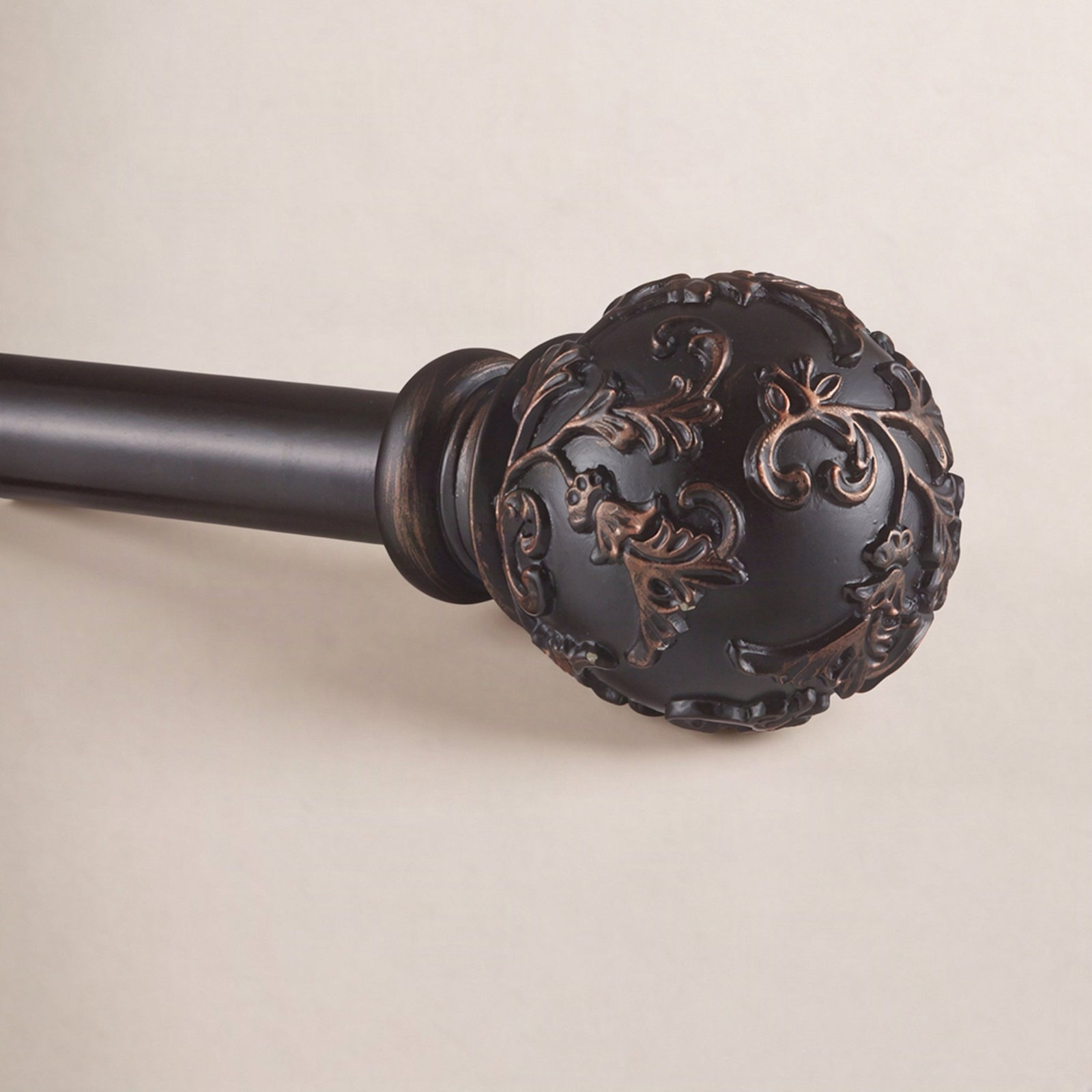 Jewett Adjustable Vine Curtain Rod, Matte Bronze, 36" - 72"