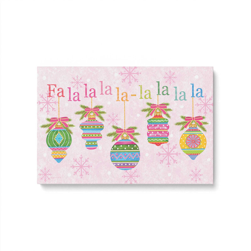 Fa Fa La La Ornaments II par Annie Lapoint, reproduction d'art sur toile, 32" H x 48" W, Wrapped Canvas, Ne s’applique pas