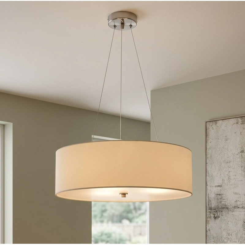 Coello 3 - Light Drum Pendant, Cream