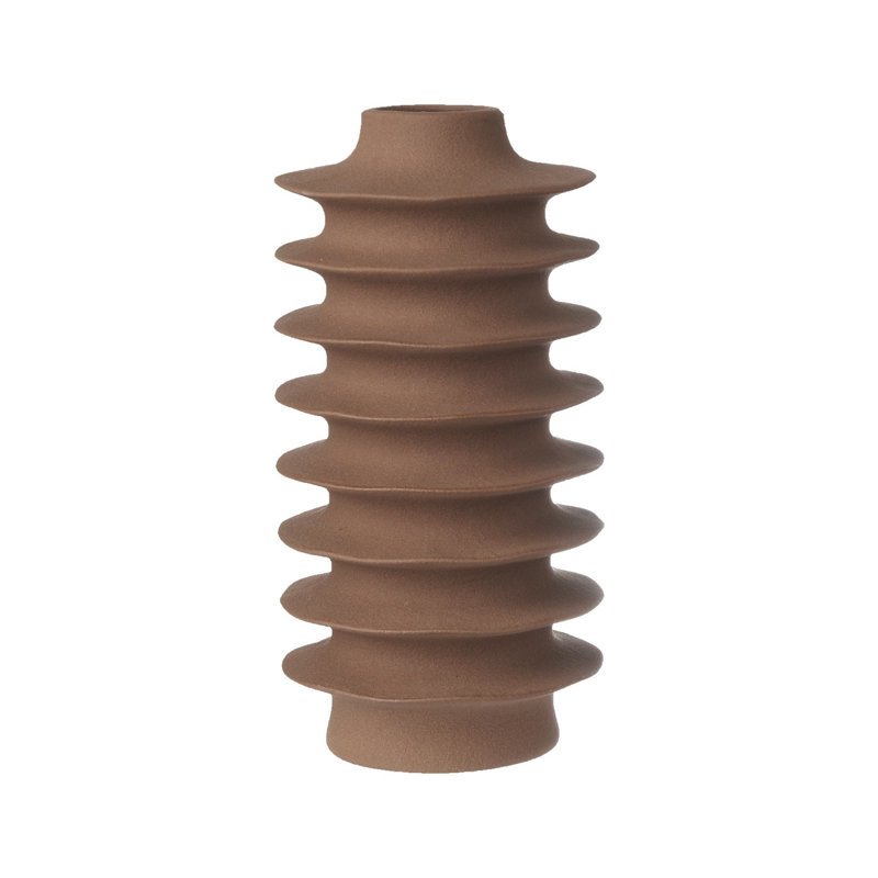 Vase en céramique imprimé jaune 3D brun 5 "