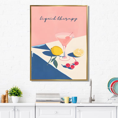 Rose, art martini et citron