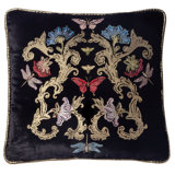 Night Blossom Velvet Square Pillow Cover