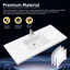 48 In. W X 22 In. D Solid Surface Cultured Marble White Single Sink Bath Vanity Top Rectangular Basin Countertop