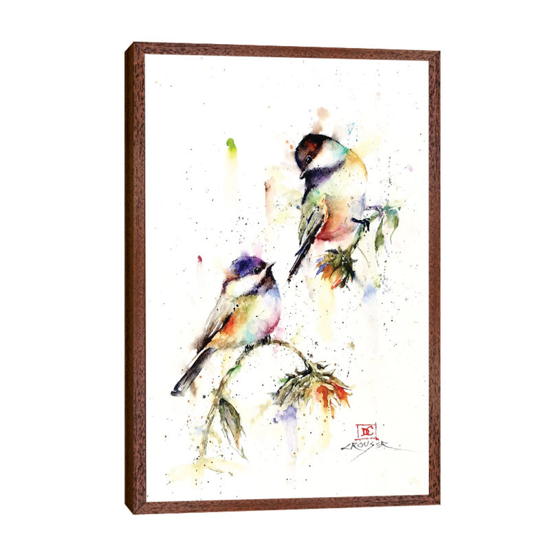 Dropping In by Dean Crouser - Floater Frame Painting on Canvas, Brown