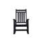 Chaise berçante pour adulte, texture de bois noir, stable aux intempéries, ergonomique, élargie, capacité de charge de 380 lb, noir