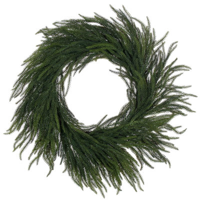 28'' Faux Pine Plastic Wreath