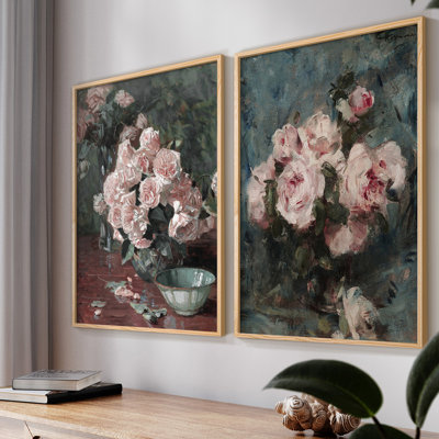 " Vintage Floral XLIX " 2 - Pieces
