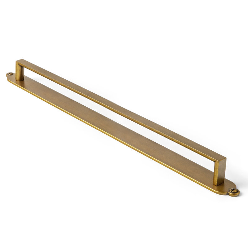 Classical Bar Pull With Backplate(G013) Multipack, Antique Brass, 12.6"