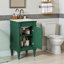 Meuble-lavabo autoportant moderne avec rangement réglable 18 po