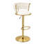 Tabouret tournant en velours-363466212