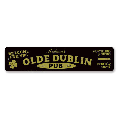 Olde Dublin Irish Pub Custom Aluminum Sign