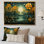 «Yellow Green Plants Enchanted Forest IV», reproduction d'art sur toile