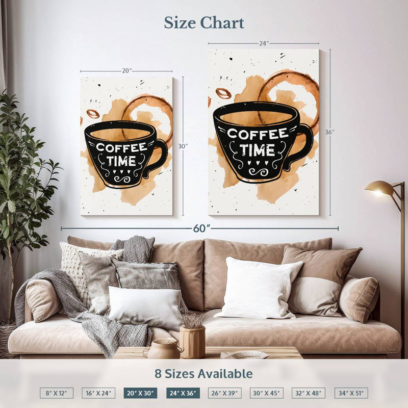 C'est l'heure du café, H 36 po x l 24 po