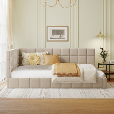 Full Size Upholstered Daybed/Sofa Bed Frame