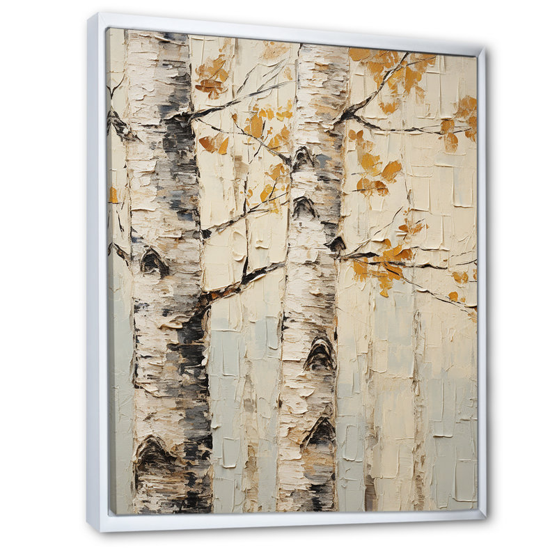 «Tree American Basswood III» - art mural arbre, Cadre flottant blanc, H 40 po x l 30 po x P 1,5 po