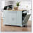Fluted Kitchen Island with Trash Can Storage, Power Outlets, and Rolling Wheels for Enhanced Mobility and Organization-1805581261