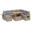 Ensemble de canapé de patio avec coussins 8 pièces Vidaxl-130712916-130712917