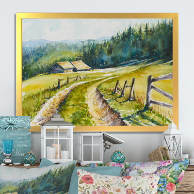 «Going to the Farm», reproduction sur toile encadrée