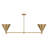 Pharos 2-Light Linear Chandelier in Noble Brass by Breegan Jane