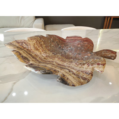 Assiette décorative en grès faite à la main