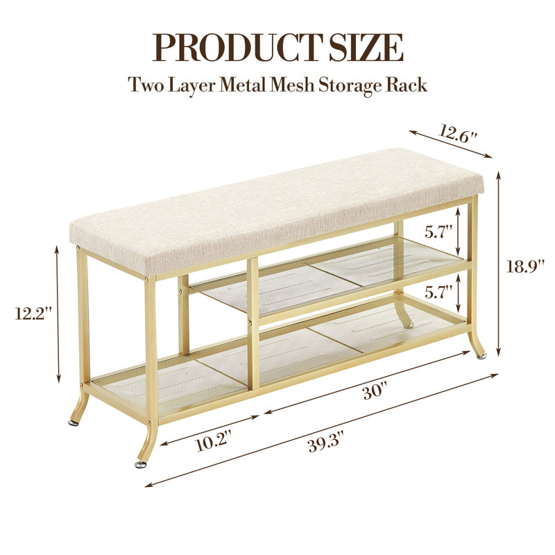 Banc de rangement pour chaussures en bois d'ingénierie multi-tailles facile à nettoyer Rangement polyvalent pour hall d'entrée