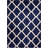 Woodway Geometric Navy Blue Area Rug-1935372294